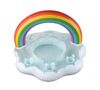 Soporte flotante para bebidas, para piscina, accesorios flotantes, accesorios para piscina, soporte de bebidas, bandeja inflable para bebidas (colorido)