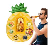 Soporte Flotante para Bebidas Piscina, Inflable | Flotadores Inflables en Forma De Piña Colorida Portavasos Bandeja Piscina con 7 Rejillas, Posavasos Multif