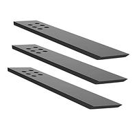 Soporte flotante para pared de rodilla de granito oculto para encimera de cocina (negro esmerilado, 12 en 3 unidades)