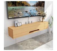 Soporte flotante para TV, centro de entretenimiento montado en la pared con puerta superior con solapa, consola multimedia y armarios de almacenamiento para sala de estar y dormitorio, diseño que