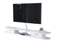 Soporte flotante para TV de pared, estantes de centro de entretenimiento de 39.3/47.2/55.1 pulgadas, estante de TV montado en la pared, dormitorio, sala de estar, accesorios de gestión de cables