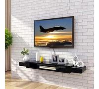 Soporte flotante para TV montado en la pared con reproductor de DVD/Blu Ray de 90 cm de longitud, perfecto para unidades de pared de sala de estar y soporte de fondo