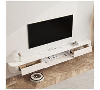 Soporte flotante para TV montado en la pared, consola multimedia con estante de almacenamiento y estantes flotantes, moderno gabinete de TV para centro de entretenimiento