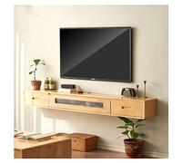 Soporte flotante para TV, montado en la pared para 59 pulgadas, centro de entretenimiento flotante, estante para TV montado en la pared con almacenamiento, para debajo del televisor (C 140 cm)