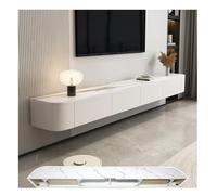 Soporte flotante para TV móvil con cajones de almacenamiento y puertas abatibles, se adapta a varios tamaños de TV, 280 cm, centro de entretenimiento moderno para sala de estar y dormitorio