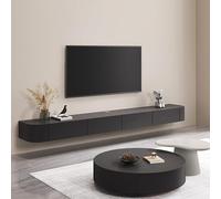 Soporte flotante para TV, mueble de TV montado en la pared, consola multimedia moderna con puerta, unidad de almacenamiento grande para sala de estar