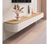 Soporte Flotante para TV Mueble para TV Montado En La Pared Orificios para Cables Traseros para Sala De Estar Y Dormitorio(Color:A,S:180 * 20 * 24CM)