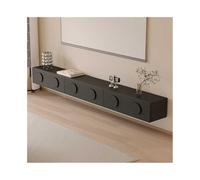 Soporte flotante para TV Soporte de TV flotante minimalista, centro de entretenimiento de pared con 2 cajones y consola multimedia Consola multimedia montada en la pared(Negro,180x24x20cm)