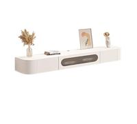 Soporte Flotante para TV Soporte flotante de madera for TV con puerta de vidrio, moderno centro de entretenimiento montado en la pared con 2 cajones, completamente ensamblado, 63"/70.8''/78.7'' Consol