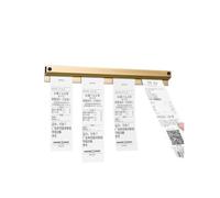 Soporte for billetes, recogedor de pedidos, soporte, porta tickets de pared, soporte for pedidos for llevar, estante de pared con riel, adhesivo(L 90 cm/35.4in)
