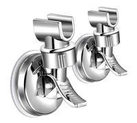 Soporte for cabezal de ducha, soporte pared la Ducha ajustable extraíble, for con ventosa, sin perforación for Baño para Baño la Barra de Ducha(2pcs)
