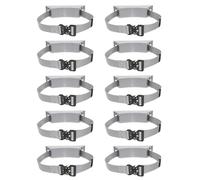 Soporte for cilindro de montado en la pared - Paquete de 2/4/6/8/10 - Correa ajustable incluida(Gray,10 pack)