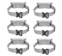 Soporte for cilindro de montado en la pared - Paquete de 2/4/6/8/10 - Correa ajustable incluida(Gray,6 pack)