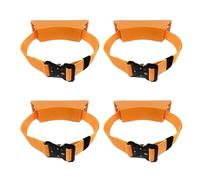 Soporte for cilindro de montado en la pared - Paquete de 2/4/6/8/10 - Correa ajustable incluida(Orange,4 pack)