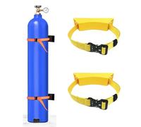 Soporte for cilindro de montado en la pared - Paquete de 2/4/6/8/10 - Correa ajustable incluida(Yellow,2 pack)