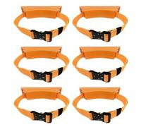 Soporte for cilindro de montado en la pared - Soporte seguro for tanque de oxígeno y propano - Opciones de paquete de 2/4/6/8/10(Orange,6 pack)