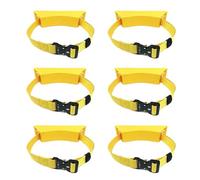 Soporte for cilindro de montado en la pared - Soporte seguro for tanque de oxígeno y propano - Opciones de paquete de 2/4/6/8/10(Yellow,6 pack)