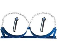 Soporte for cilindro de oxígeno de alta resistencia - Estante de almacenamiento montado en la pared for 1, 2 o 3 botellas de - Soporte de acero(2 Bottles - 65cm)