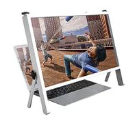 Soporte for computadora de 21 Pulgadas con diseño ángulo Ajustable y protección Ocular contra la luz Azul(White)