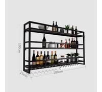 Soporte for estante de vino for cesta de cerveza,modern metal wall mounted wine display rack,estantes flotantes de pared con luz led,botellero montado en la pared con soporte for copas de vino(200*25*