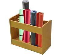 Soporte for esterilla de yoga escolar, organizador de almacenamiento de gran capacidad y resistente for esterillas de ejercicio en el suelo.(Natural,S)
