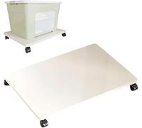 Soporte for Impresora Debajo del Escritorio, Estructura de Tablero Resistente al Desgaste, 45x30x6,2 cm, Carro Cama Plana, higiénico y Bajo Mantenimiento, for Lavadora(White)