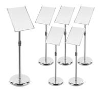 Soporte For Letreros De Poste, Paquete De 6 Soportes Ajustables For Letreros, Exhibidor De Carteles For Interiores Y Exteriores For Publicidad, Centros Comerciales