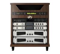 Soporte For Medios AV, Soporte For TV Móvil Independiente, Gabinete De Audio De Madera Maciza,Reproductor De CD Y Gabinete De Almacenamiento Multimedia,Diseño Abierto(22x27.5"/56x70cm)