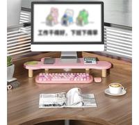 Soporte for monitor de computadora, elevador triangular, elevadores de madera for portátiles, ahorra espacio, estante de almacenamiento de monitores triangulares ergonómicos(13cm (5 1/8"))