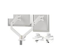 Soporte for Monitor Dual De 14-34 Pulgadas, Soporte Ergonómico Ajustable for Monitor Dual, Protege La Columna Cervical, Elevador De Computadora, Soporta 2-10 Kg(White)