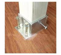 Soporte for poste de cerca cuadrado - Anclajes metálicos for postes de barandilla de exterior for columnas de madera y soportes for buzones(40x40mm)