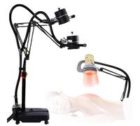 Soporte for quemador de moxibustión eléctrico, soporte for quemador de varilla de moxa con ruedas de 360° y brazo giratorio, ajuste de posición de moxibustión, protección antiescaldaduras.
