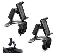 Soporte for teléfono Plixorahub, Universal, Ajustable 360° for salpicadero de teléfonos de 4 a 7 Pulgadas, sin ventosas ni Adhesivos, Apto for retrovisores, parasoles y salpicaderos.(2pc)