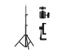 Soporte For Trípode For Proyector, Altura Ajustable 110 Cm Y 160 Cm | Equipado Con Tornillo De 1/4 For Uso Fotográfico.(160cm-head-clip)