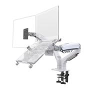 Soporte for TV F160 for portátil de 10 a 17,3 Pulgadas con rotación 360 Grados y Soporte presión Aire for Pantalla LCD a 27 Escritorio for Monitor(White with Cable)