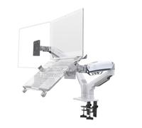 Soporte for TV F160 for portátil de 10 a 17,3 Pulgadas con rotación 360 Grados y Soporte presión Aire for Pantalla LCD a 27 Escritorio for Monitor(White)