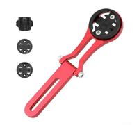 Soporte frontal de aluminio para Garmin Edge, 142 mm, ajustable, color rojo
