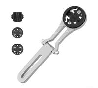 Soporte frontal de aluminio para Garmin Edge 142 mm ajustable (plateado)
