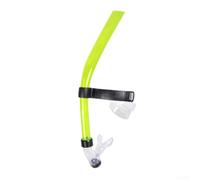 Soporte frontal de esnórquel de natación para práctica de estilo libre, tubo de respiración de silicona para nadadores adultos y niños, regazo aerodinámico (verde)