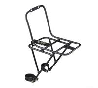 Soporte frontal para bicicleta de montaña con aleación de aluminio y soporte de barra de acero diseñado para transportar carga estable en scooters, bicicletas equilibradas y bicicletas de montaña