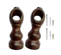 Soporte fuerte para cortinas de ventana, soportes de madera reforzados, accesorios de cortina para hogares familiares, accesorios de ventana de color café