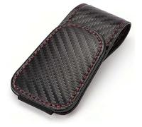 Soporte Gafas Coches para Porsche Cayenne E-Hybrid 2018-2024, Tenedor MagnéTico Cuero De Las Gafas De La Visera del SolUniversal Accesorios Coche Interior,I/Carbon Fiber Black