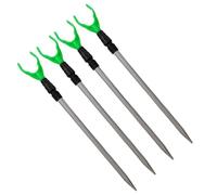 Soporte genérico para caña de pescar en el suelo | Kit de 4 piezas telescópicas con estacas de suelo - Pinza para reposamuñecas para pescadores hombres padres maridos lago río arroyo tanque estanque