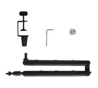 Soporte giratorio ajustable para micrófono, base de aluminio para streaming/podcast, teléfono y tableta, soporte de brazo de micrófono compatible con micrófono a prueba de sacudidas, aluminio a prueba