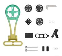 Soporte giratorio de 180 grados para computadora de bicicleta Garmin para Bryton en vástago de bicicleta con diseño de aluminio hueco (verde degradado)
