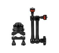 Soporte giratorio de 360 grados, soporte de bicicleta de aluminio de alta resistencia para lente de cámara de 15 a 35 mm, adaptador giratorio compatible con trípodes