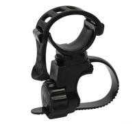 Soporte giratorio de 360° para linterna de bicicleta con perilla de liberación rápida, soporte de clip de antorcha de plástico antideslizante para manillares de 32 mm, compatible con bicicletas de
