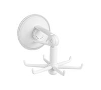 Soporte giratorio de 360° para muebles, gancho adhesivo organizador para cocina y baño, ahorro de espacio mediante fijación en la pared