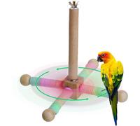 Soporte giratorio de 360, percha de cuerda de algodón natural de 2 cm de diámetro para periquitos, cacatúas, loros y cotorras.