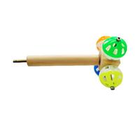 Soporte giratorio de madera para loros, estimulación mental y recorte de uñas, accesorio de entrenamiento masticable